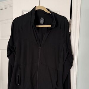 Zip up hoodie with thumb cutouts